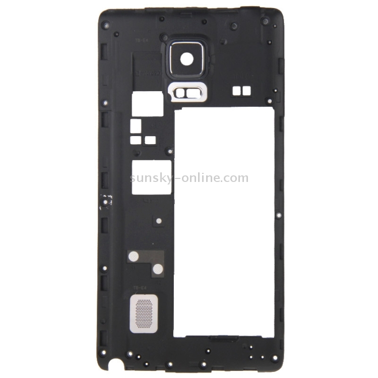 Para Galaxy Note Edge/N915 marco medio bisel/carcasa trasera (negro) - 1
