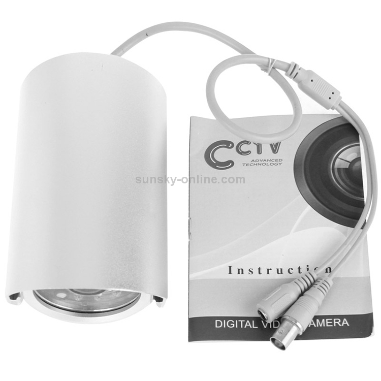 1/3 pulgada Sony 420TVL 6 mm Matriz de lentes fijas LED y cámara de video CCD a color a prueba de agua sin soporte, Distancia IR: 25 m - 4
