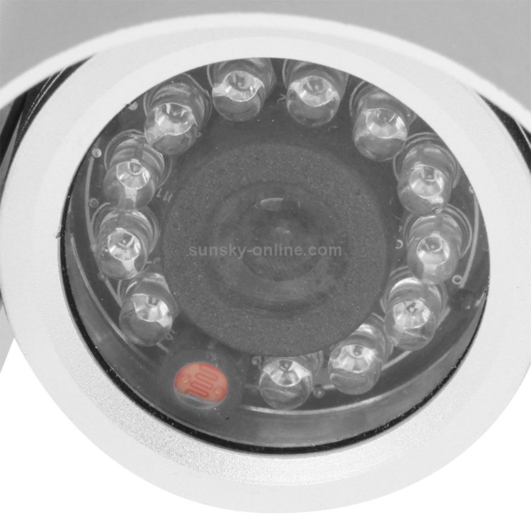 1/3 pulgada Sony 420TVL 6 mm Matriz de lentes fijas LED y cámara de video CCD a color a prueba de agua sin soporte, Distancia IR: 20 m - 3