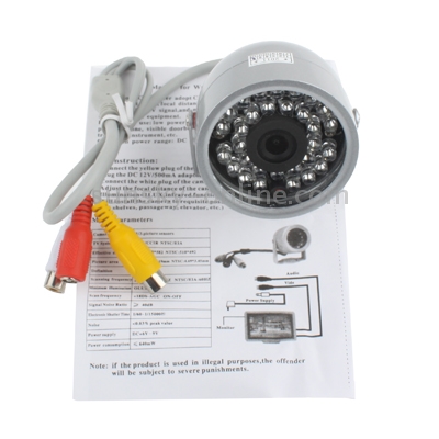 1/3 CMOS Color 380TVL 30 LED Mini cámara impermeable (plateado) - 5
