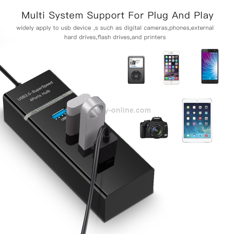 Répartiteur multi concentrateur USB 3.0 à 3 ports