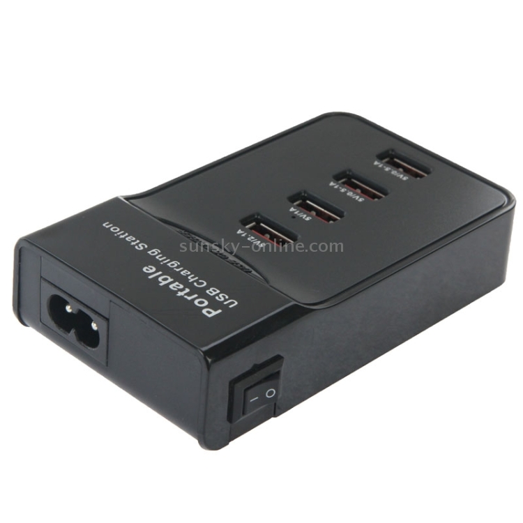 5.1A High Power 4-ports USB Universal Multi Charger Adapter Power for iPhone 6 & 6 Plus, iPhone 5 & 5C & 5S, iPad mini 1 / 2 / 3 / iPad Air 2 / iPad Air, Galaxy TAB, Note III / N9000 / i9500 etc.(Black) 5.1A High Power 4-ports USB Universal Multi Charger Adapter Power for iPhone 6 & 6 Plus, iPhone 5 & 5C & 5S, iPad mini 1 / 2 / 3 / iPad Air 2 / iPad Air, Galaxy TAB, Note III / N9000 / i9500 etc.(Black)