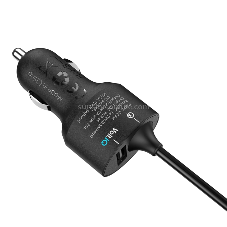 Tronsmart TS-CCFM 2.4A Max Micro USB Qualcomm Quick Charge 2.0 Smart Identification Car Charger for Tablets / Phones Tronsmart TS-CCFM 2.4A Max Micro USB Qualcomm Quick Charge 2.0 Smart Identification Car Charger for Tablets / Phones