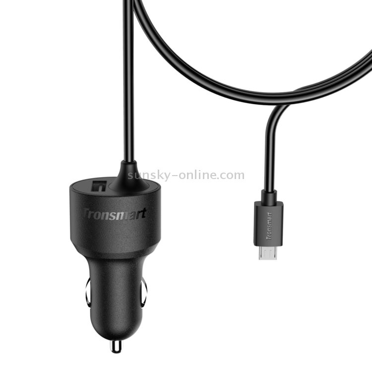 Tronsmart TS-CCFM 2.4A Max Micro USB Qualcomm Quick Charge 2.0 Smart Identification Car Charger for Tablets / Phones Tronsmart TS-CCFM 2.4A Max Micro USB Qualcomm Quick Charge 2.0 Smart Identification Car Charger for Tablets / Phones