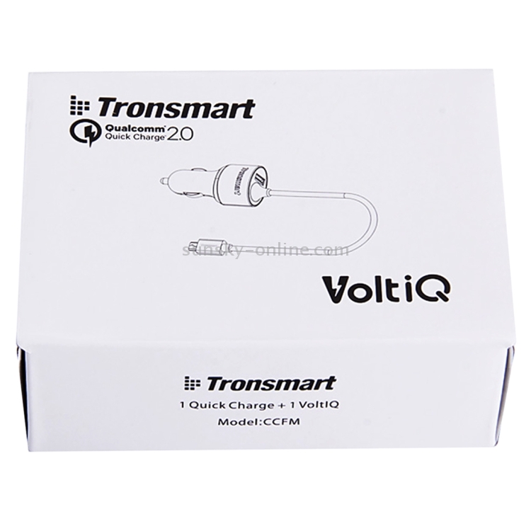 Tronsmart TS-CCFM 2.4A Max Micro USB Qualcomm Quick Charge 2.0 Smart Identification Car Charger for Tablets / Phones Tronsmart TS-CCFM 2.4A Max Micro USB Qualcomm Quick Charge 2.0 Smart Identification Car Charger for Tablets / Phones