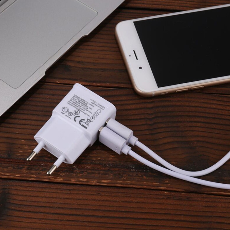 Full 2.1A Jointless Dual USB Travel Charge Adapter with USB Cable, EU Plug(White) Full 2.1A Jointless Dual USB Travel Charge Adapter with USB Cable, EU Plug(White)