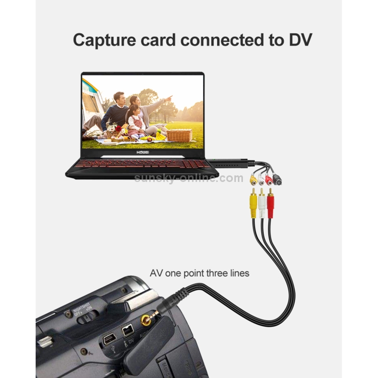 DVD Maker USB 2.0 Captura y edición de video (Easy CAP), Compatible con formato de compresión MPEG-1 / MPEG-2, Chip: MA2106, DC60 - 6