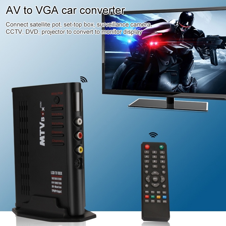 HD LCD TVBox with Remote Control, TV (PALBG+PALDK)(Black)