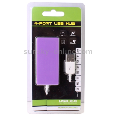 HUB USB 2.0 de 4 puertos, Plug and Play, verde - 2
