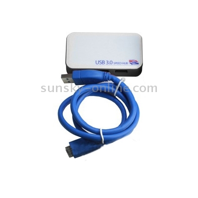 HUB USB 3.0 de 4 puertos, SuperSpeed ​​5Gbps, Plug and Play (Negro) - 3
