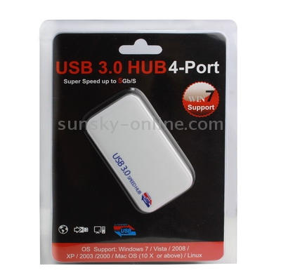 HUB USB 3.0 de 4 puertos, SuperSpeed ​​5Gbps, Plug and Play (Negro) - 4