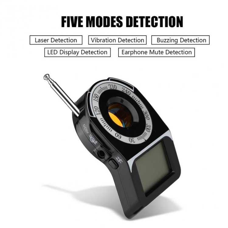Detector de micrófono oculto de banda completa, rango de detección de hasta  300-1000cm