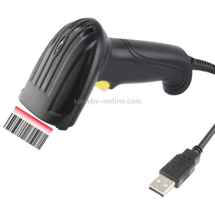 Escáner de código de barras de mano láser USB (XYL-810), negro - 1