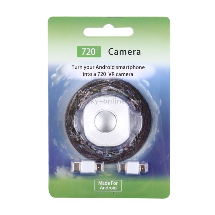 720 Degree 3.0MP Panoramic VR Camera Dual Spherical Fisheye Lens with Micro USB to Micro USB Adapter & Micro USB to USB-C / Type-C Adapter for Samsung, Huawei, Xiaomi, LG etc. Android Phones 720 Degree 3.0MP Panoramic VR Camera Dual Spherical Fisheye Lens with Micro USB to Micro USB Adapter & Micro USB to USB-C / Type-C Adapter for Samsung, Huawei, Xiaomi, LG etc. Android Phones
