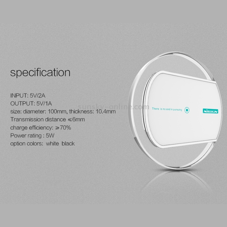 NILLKIN Magic Disk II QI Standard Smart Recognition 1A 5W Wireless Charger with Circular Blue Indicator NILLKIN Magic Disk II QI Standard Smart Recognition 1A 5W Wireless Charger with Circular Blue Indicator
