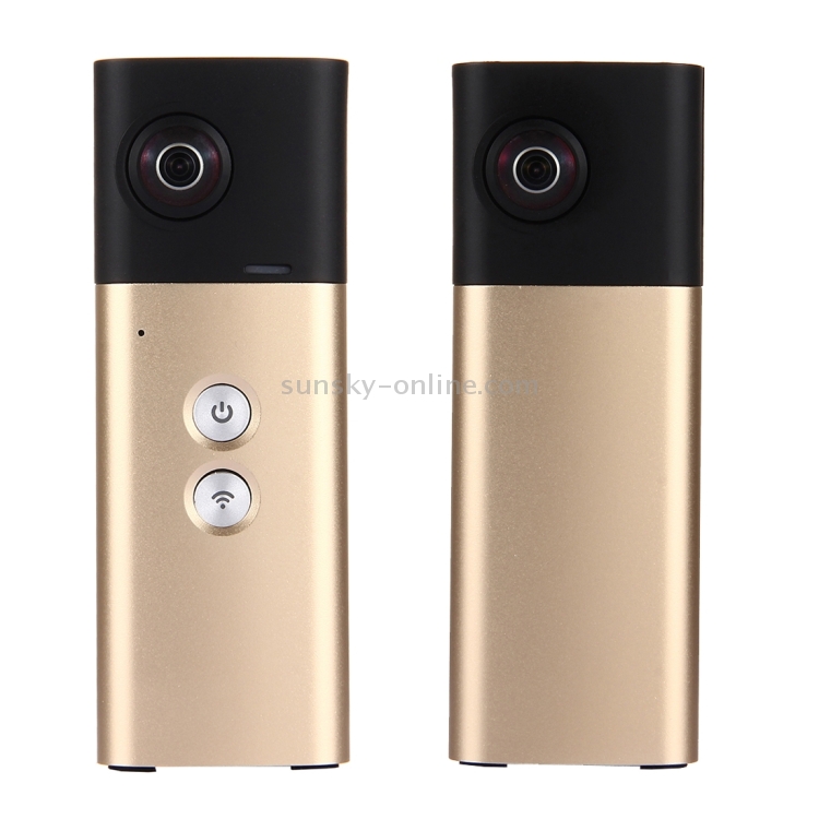 E02 720 Degree 4.0MP WiFi VR Panoramic Camera Dual Spherical Fisheye Lens(Gold) E02 720 Degree 4.0MP WiFi VR Panoramic Camera Dual Spherical Fisheye Lens(Gold)
