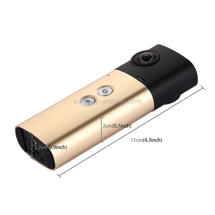 E02 720 Degree 4.0MP WiFi VR Panoramic Camera Dual Spherical Fisheye Lens(Gold) E02 720 Degree 4.0MP WiFi VR Panoramic Camera Dual Spherical Fisheye Lens(Gold)