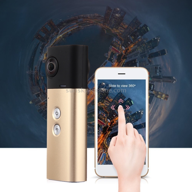 E02 720 Degree 4.0MP WiFi VR Panoramic Camera Dual Spherical Fisheye Lens(Gold) E02 720 Degree 4.0MP WiFi VR Panoramic Camera Dual Spherical Fisheye Lens(Gold)