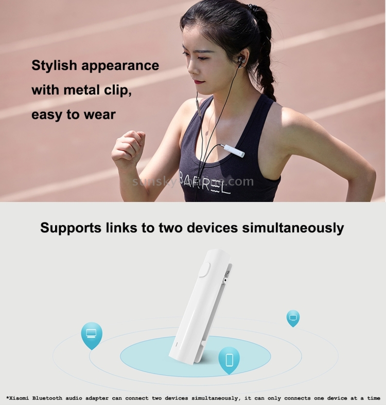Original Xiaomi Bluetooth 4.2 Audio Receiver, Supports One Key Operation(White) Original Xiaomi Bluetooth 4.2 Audio Receiver, Supports One Key Operation(White)