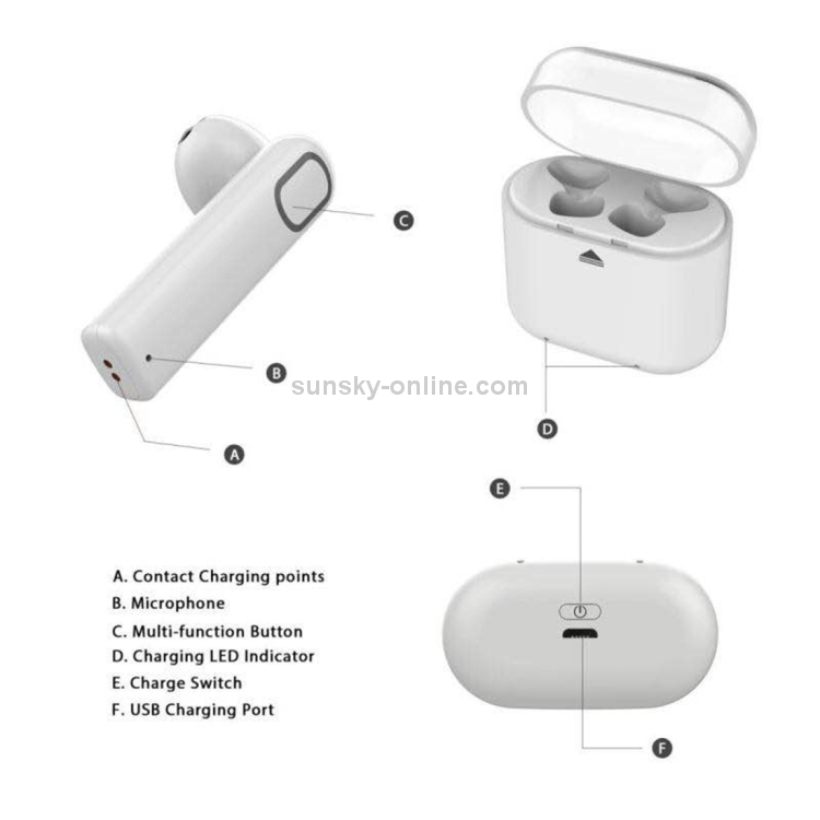 In-Ear TWS Stereo Bluetooth Headset Bluetooth V4.2 Support Handfree Call In-Ear TWS Stereo Bluetooth Headset Bluetooth V4.2 Support Handfree Call