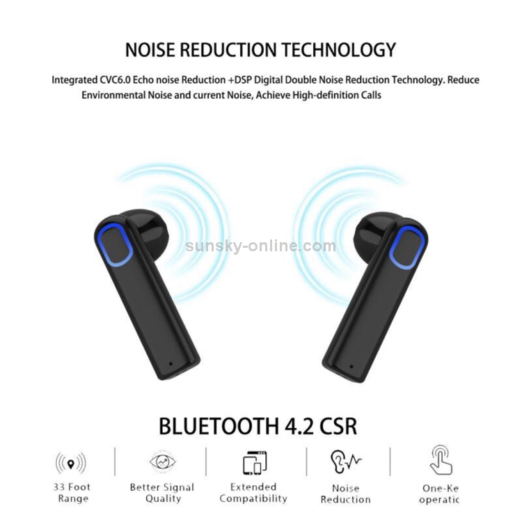 In-Ear TWS Stereo Bluetooth Headset Bluetooth V4.2 Support Handfree Call In-Ear TWS Stereo Bluetooth Headset Bluetooth V4.2 Support Handfree Call