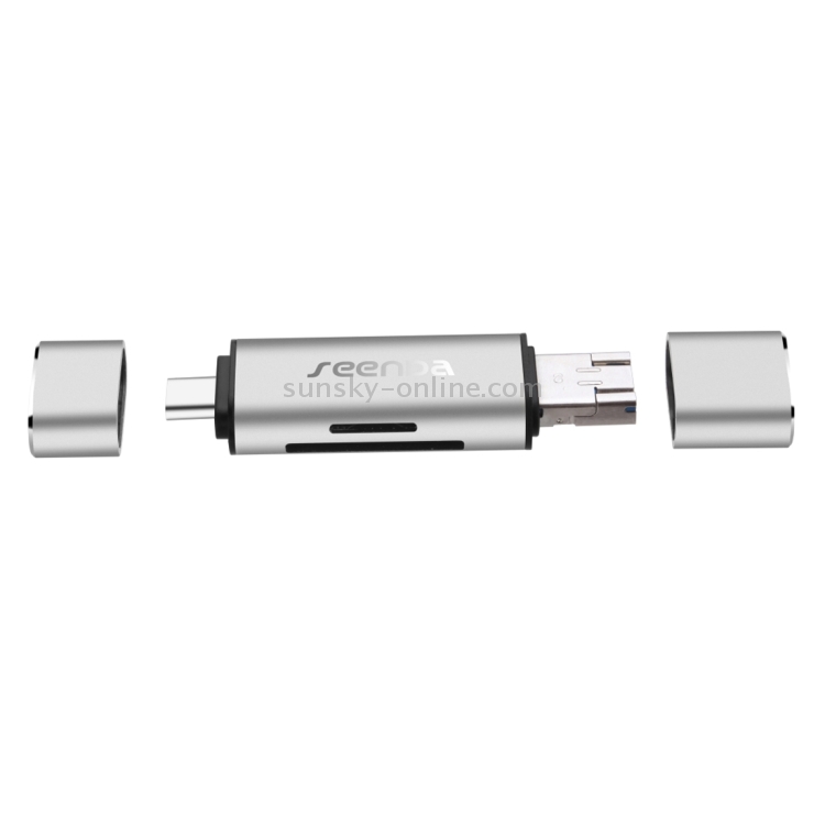 Seenda 3 in 1 USB-C / Type-C  Micro USB  USB 3.0 Aluminum Alloy Memory / OTG  Card Reader