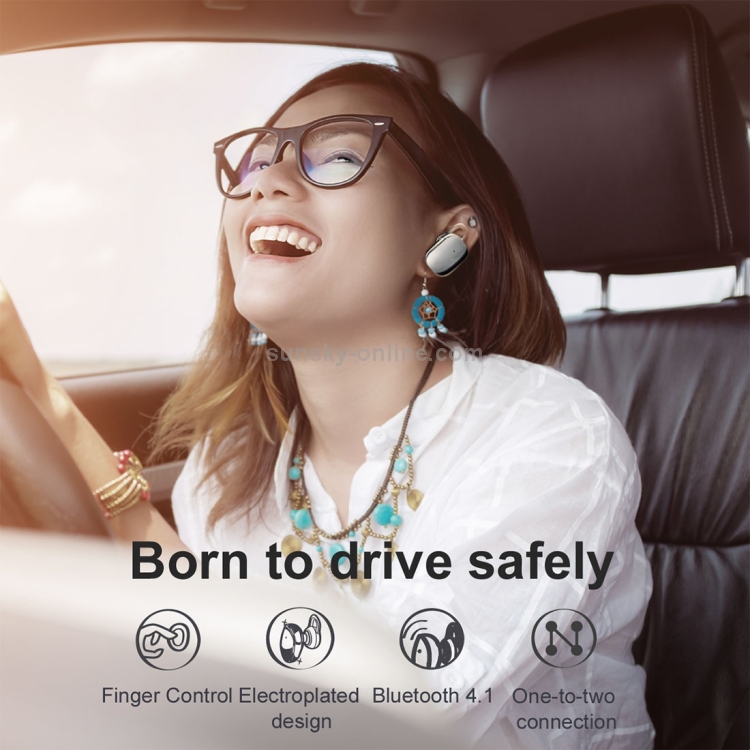 Baseus Encok A02 One-sided Touch Control Wireless Bluetooth In-Ear Plating Earphone, Support Answer / Hang Up Calls Baseus Encok A02 One-sided Touch Control Wireless Bluetooth In-Ear Plating Earphone, Support Answer / Hang Up Calls