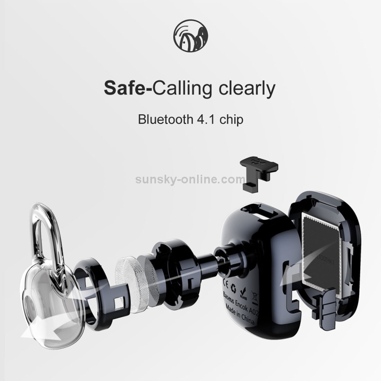 Baseus Encok A02 One-sided Touch Control Wireless Bluetooth In-Ear Plating Earphone, Support Answer / Hang Up Calls Baseus Encok A02 One-sided Touch Control Wireless Bluetooth In-Ear Plating Earphone, Support Answer / Hang Up Calls