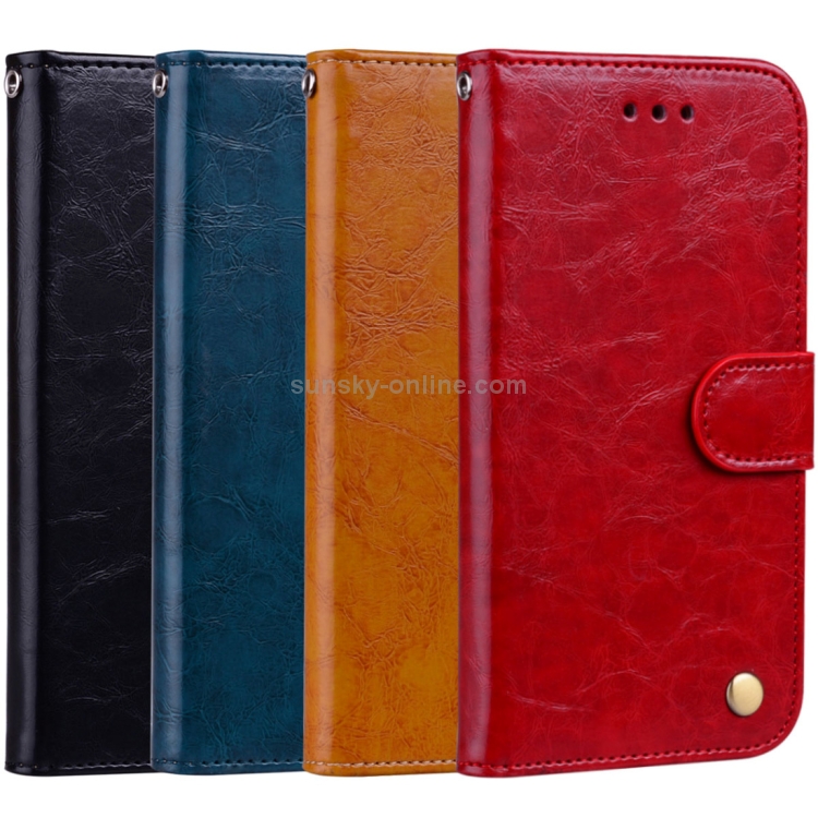 For Galaxy A8 (2018) Business Style Oil Wax Texture Horizontal Flip Leather Case with Holder & Card Slots & Wallet(Blue) For Galaxy A8 (2018) Business Style Oil Wax Texture Horizontal Flip Leather Case with Holder & Card Slots & Wallet(Blue)