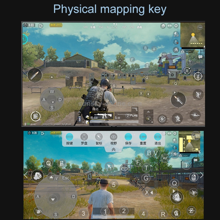 X10SE Micro USB + USB Interface 4K HD Mobile Game Expander Same Screen Device for PUBG X10SE Micro USB + USB Interface 4K HD Mobile Game Expander Same Screen Device for PUBG
