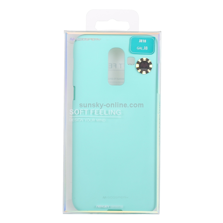 GOOSPERY weichfühlig Solid Color Dropproof TPU Schutzhülle für Samsung  Galaxy J8 (2018) (Grün)