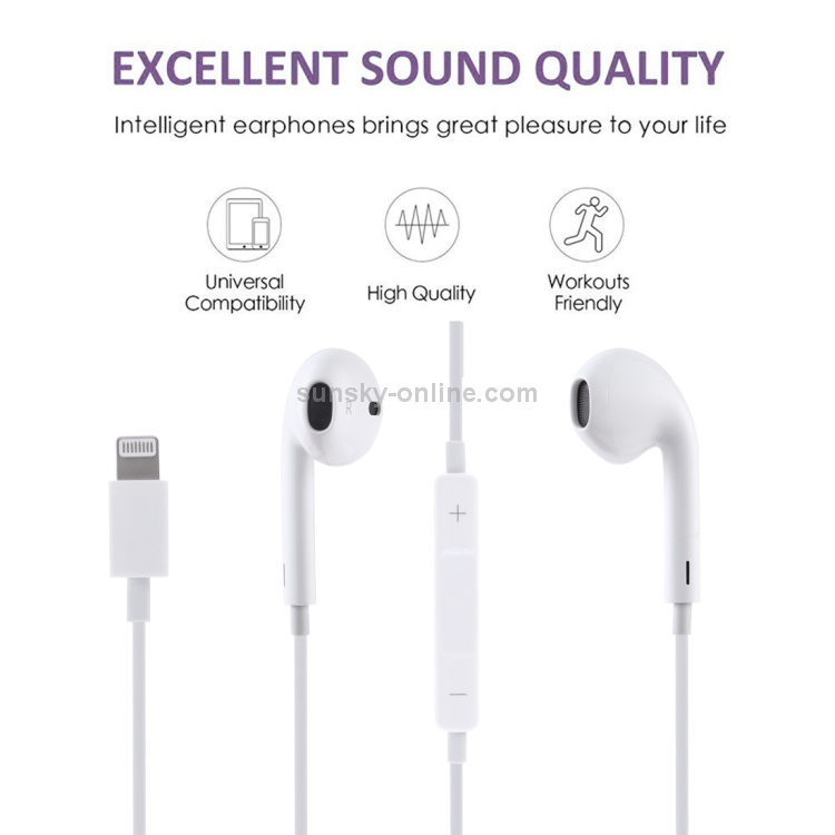 8 Pin Interface Stereo Music Earphone(White) 8 Pin Interface Stereo Music Earphone(White)