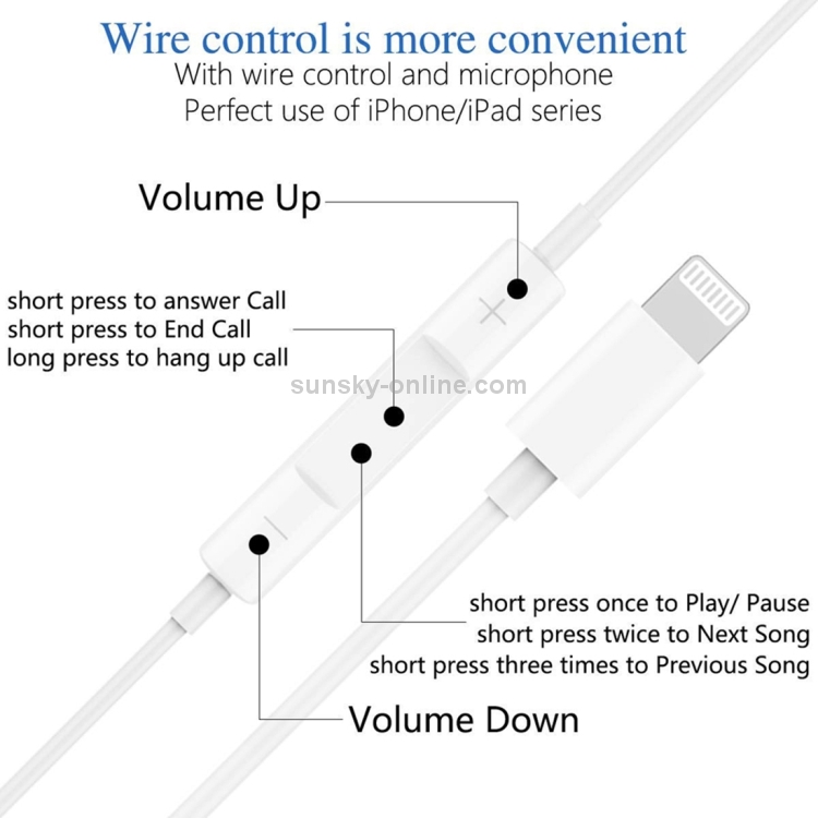 8 Pin Interface Stereo Music Earphone(White) 8 Pin Interface Stereo Music Earphone(White)