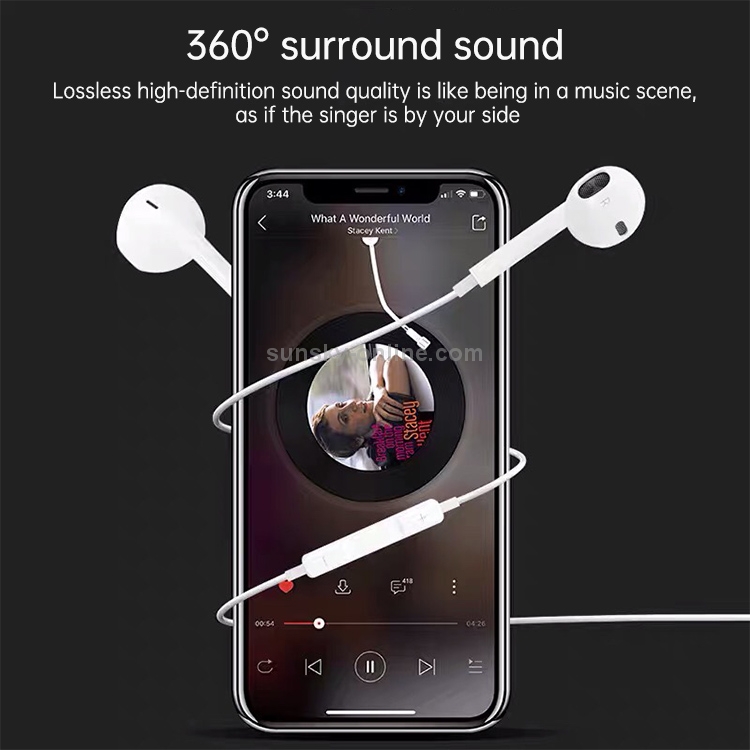 8 Pin Interface Stereo Music Earphone(White) 8 Pin Interface Stereo Music Earphone(White)