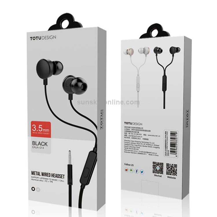 TOTUDESIGN EAUA-014 1.2m 3.5mm Plug Metal Wire Control In-Ear Earphone(White) TOTUDESIGN EAUA-014 1.2m 3.5mm Plug Metal Wire Control In-Ear Earphone(White)