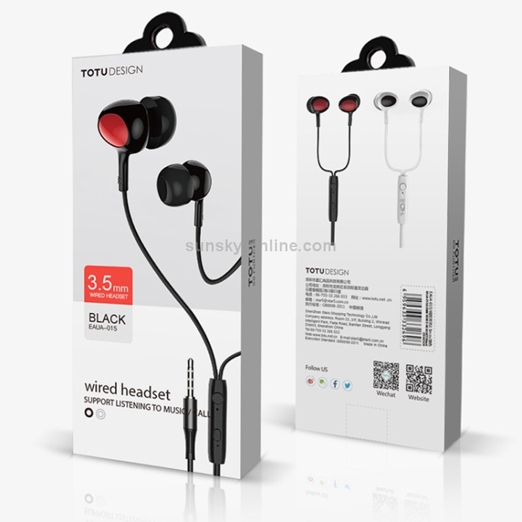 TOTUDESIGN EAUA-015 3.5mm Plug Wire Control In-Ear Earphone(White) TOTUDESIGN EAUA-015 3.5mm Plug Wire Control In-Ear Earphone(White)