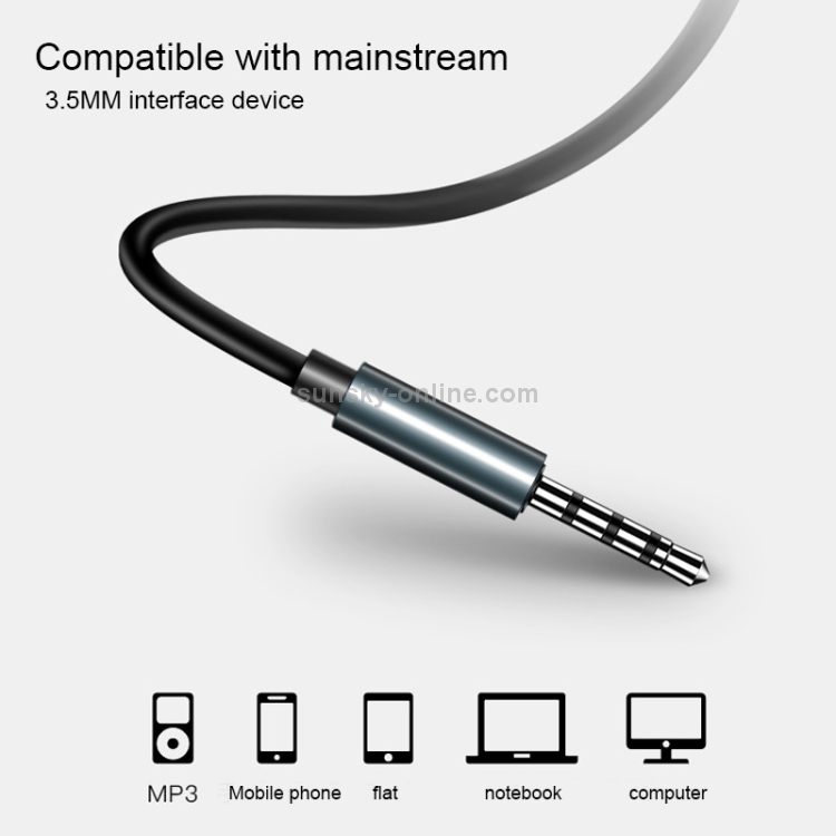 TOTUDESIGN EAUA-019 3.5mm Jack Wire Control Earphone, Support Call, Length: 1.2m(Black) TOTUDESIGN EAUA-019 3.5mm Jack Wire Control Earphone, Support Call, Length: 1.2m(Black)