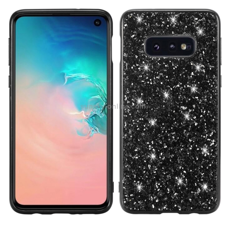 Glitter Powder Shockproof TPU Protective Case for Galaxy S10+ (Black) Glitter Powder Shockproof TPU Protective Case for Galaxy S10+ (Black)