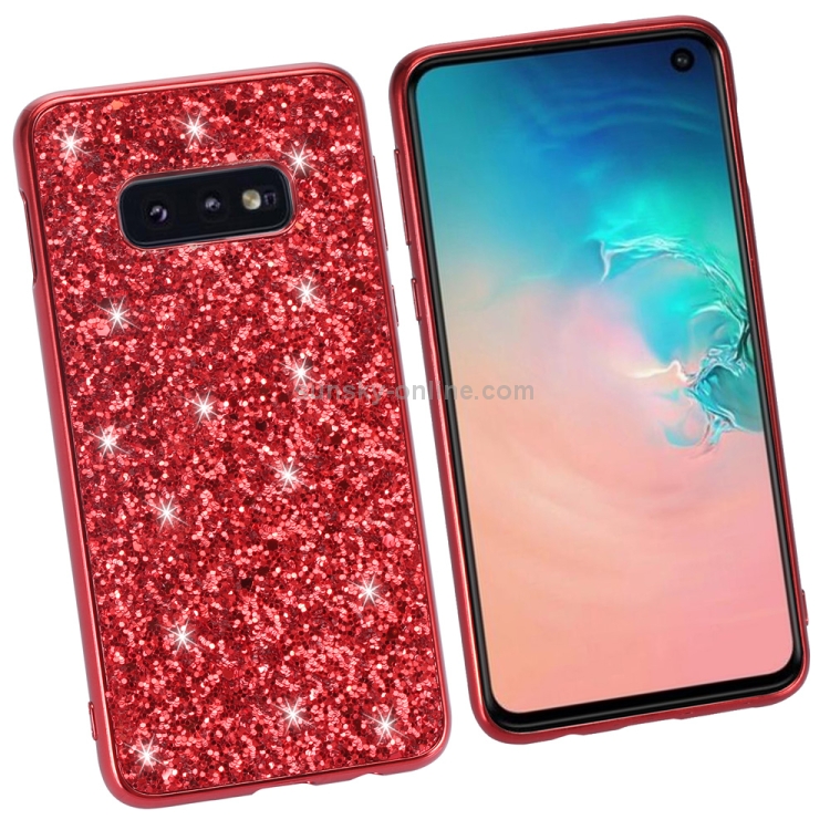 Glitter Powder Shockproof TPU Protective Case for Galaxy S10+ (Black) Glitter Powder Shockproof TPU Protective Case for Galaxy S10+ (Black)