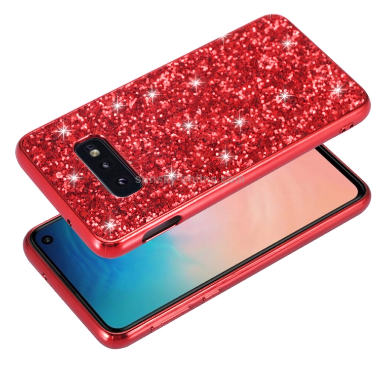Glitter Powder Shockproof TPU Protective Case for Galaxy S10+ (Black) Glitter Powder Shockproof TPU Protective Case for Galaxy S10+ (Black)