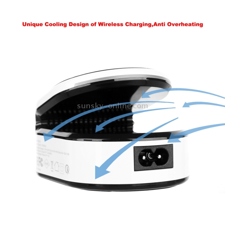 50W 10A 3 USB Ports Quick Charge 3.0 + Qi Standard Wireless Charger for iPhone 8 / 8 Plus / X & Galaxy S7 Edge / S7 / S6 / Note 5, HTC, Sony, Nokia, LG, US Plug(White) 50W 10A 3 USB Ports Quick Charge 3.0 + Qi Standard Wireless Charger for iPhone 8 / 8 Plus / X & Galaxy S7 Edge / S7 / S6 / Note 5, HTC, Sony, Nokia, LG, US Plug(White)