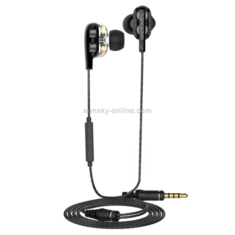 Langsdom Double Moving Coil with Wheat Headset(Black) Langsdom Double Moving Coil with Wheat Headset(Black)