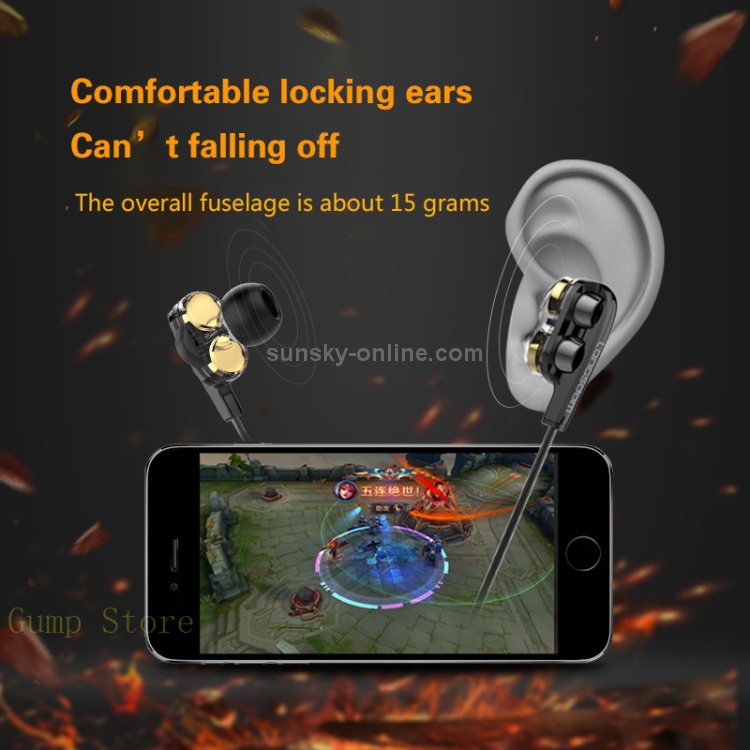 Langsdom Double Moving Coil with Wheat Headset(Black) Langsdom Double Moving Coil with Wheat Headset(Black)