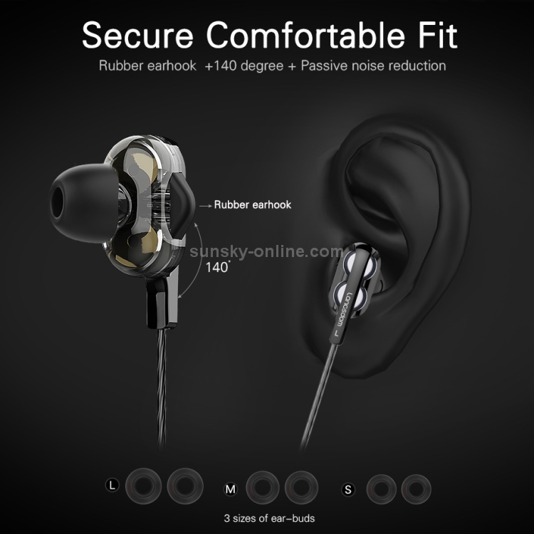 Langsdom Double Moving Coil with Wheat Headset(Black) Langsdom Double Moving Coil with Wheat Headset(Black)