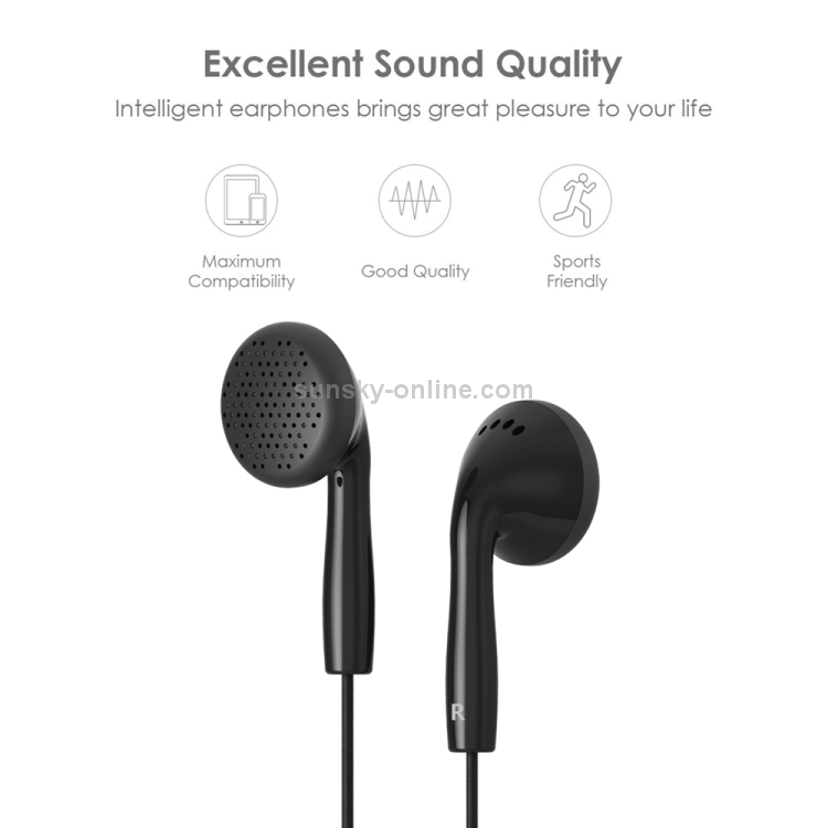 Langsdom Flat earphones(White) Langsdom Flat earphones(White)
