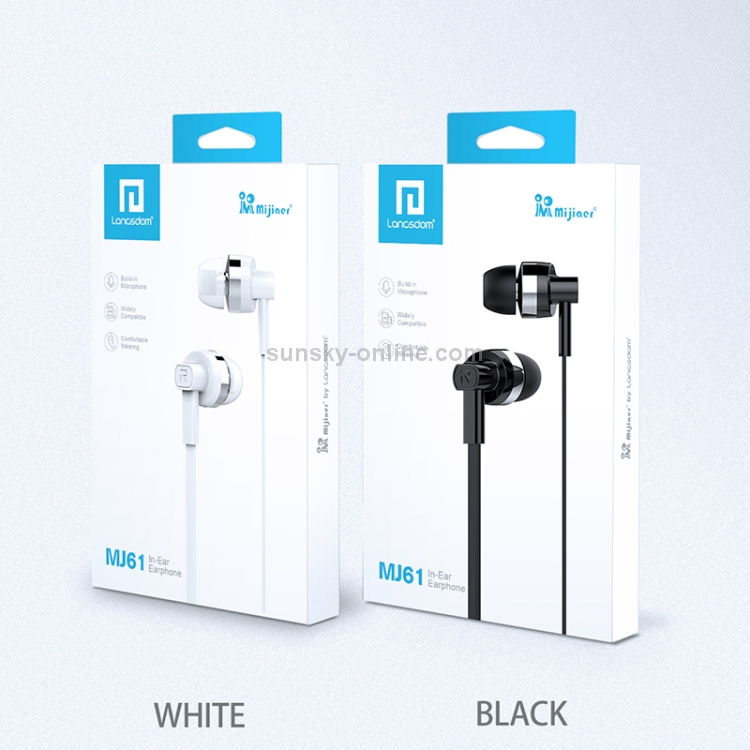 Langsdom MJ61 In-Ear Round Wire Headphones(White) Langsdom MJ61 In-Ear Round Wire Headphones(White)