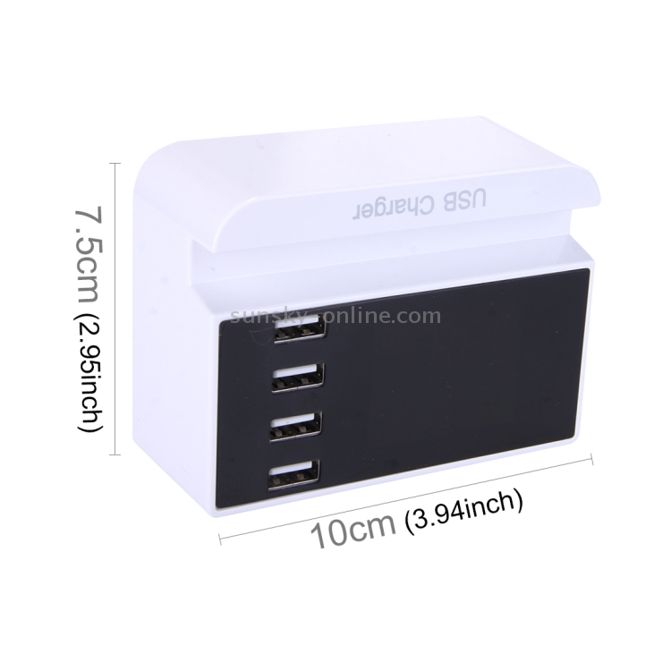 4 USB Ports 3.5A Travel Charger with LCD Screen & Holder Design 4 USB Ports 3.5A Travel Charger with LCD Screen & Holder Design