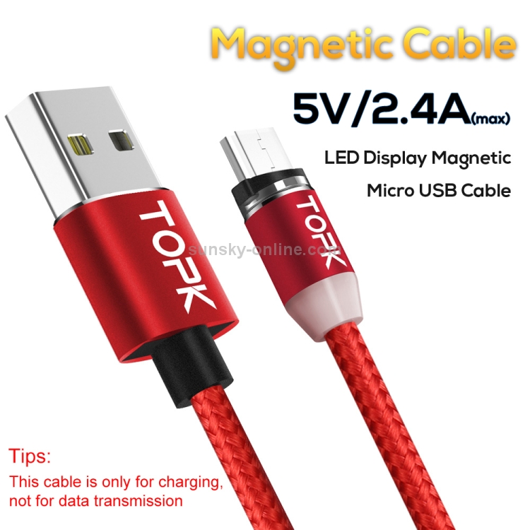 AM23, 3en1 2M, Cable USB magnético para cargar tu teléfono, Carga Rápida  3.0 2.4A