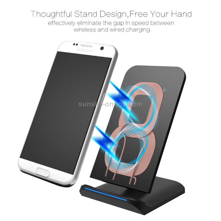 G100 10W Output Vertical Fast Charging Wireless Charger with LED Indicator G100 10W Output Vertical Fast Charging Wireless Charger with LED Indicator