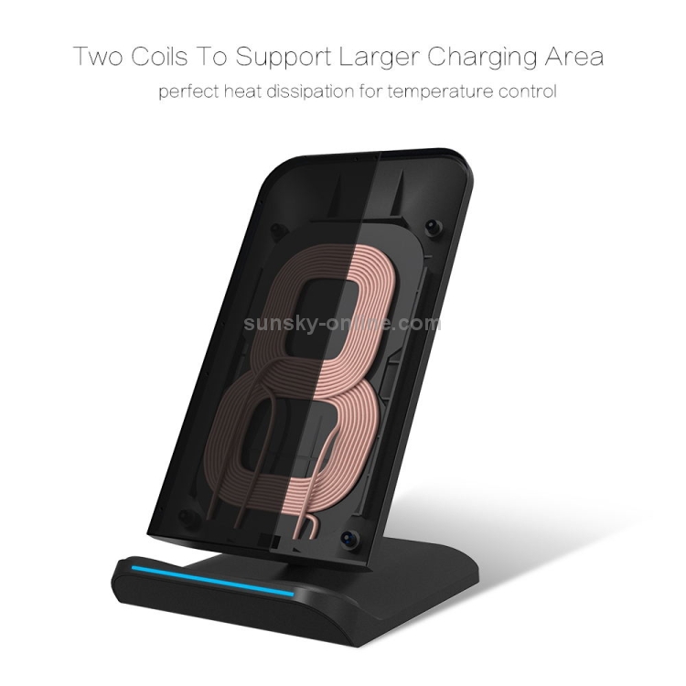 G100 10W Output Vertical Fast Charging Wireless Charger with LED Indicator G100 10W Output Vertical Fast Charging Wireless Charger with LED Indicator